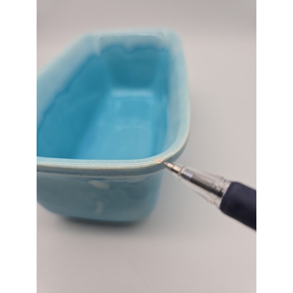 Vintage Judy of California Blue Drip Rectangular Planter - Picture 10 of 11